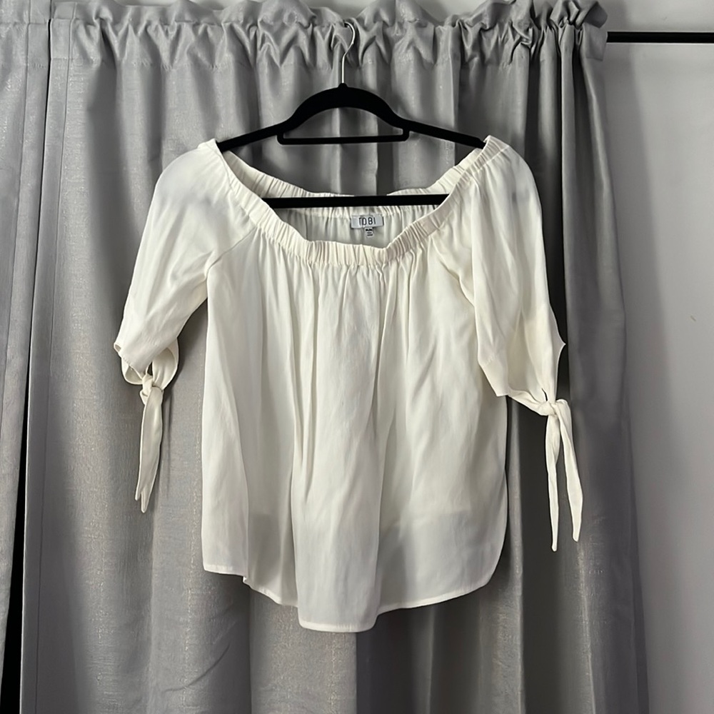 White off the shoulder shirt